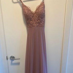 Azazie vintage mauve bridesmaid dress